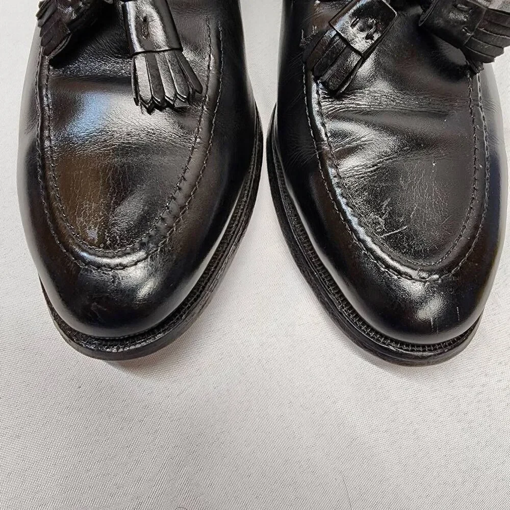 Allen Edmonds Grayson Tassel Loafers Black Leather Mens 11.5 A USA
